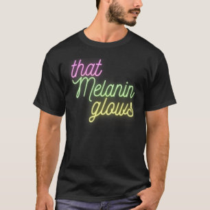Camiseta Essa Melanina Brilha Fofo Anos 90 80 Brilho Retro