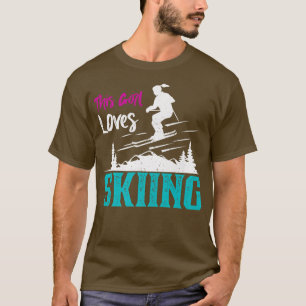 Camiseta Essa Menina Adora Esquiar Neve Vintage