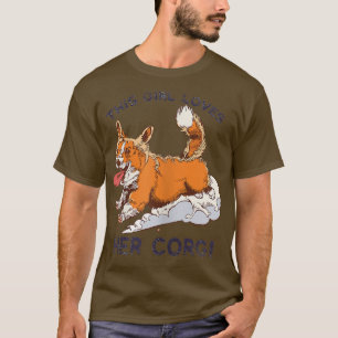 Camiseta Essa Menina Ama A Menina Corgi Que Ama Cachorros