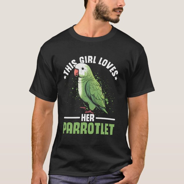 Camiseta Essa Menina Ama O Parrotlet Proprietário De Pássar (Frente)