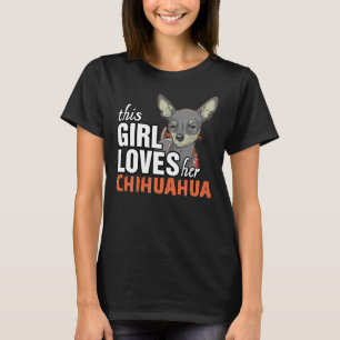 Camiseta Essa Menina Ama O Relógio Da cozinha Chihuahua
