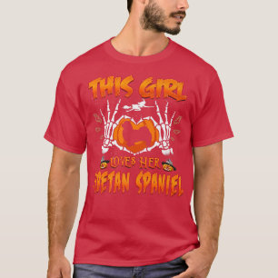 Camiseta Essa Menina Ama Seu Cachorro Tibetano Espanhol Hal