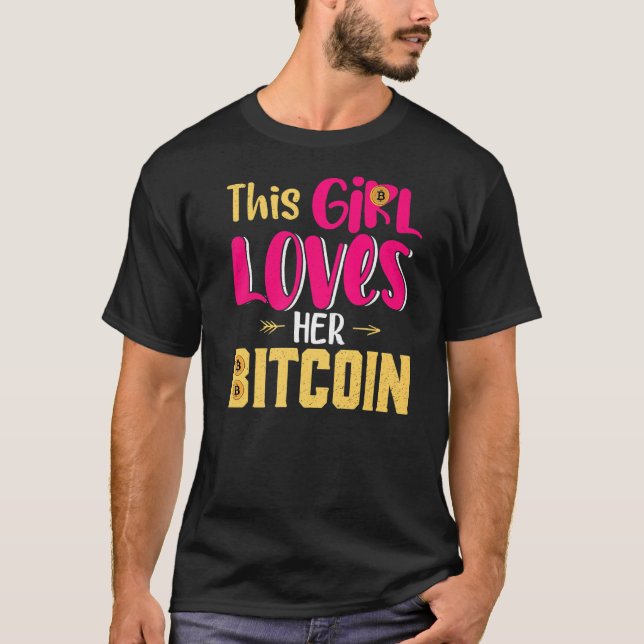Camiseta Essa Menina Ama Suas Garotas De Moeda Criptográfic (Frente)