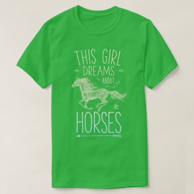 Camiseta Essa Menina Sonha Com Cavalos Correndo (Frente do Design)