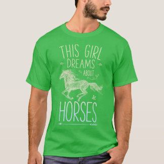 Camiseta Essa Menina Sonha Com Cavalos Correndo