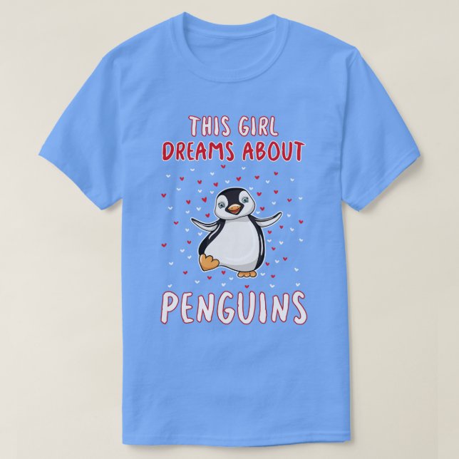 Camiseta Essa Menina Sonha Com Pinguins (Frente do Design)
