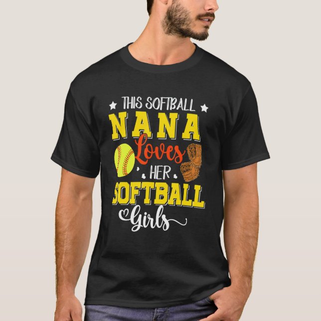 Camiseta Essa Nana De Softball Ama A Jogada De Subolinha De (Frente)
