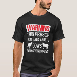 Camiseta Essa Pessoa Pode Falar Sobre Vacas A Qualquer Mome