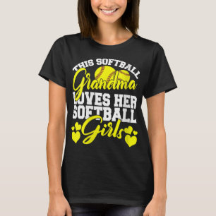 Camiseta Essa Vovó Softball ama Suas Garotas Softball Sof