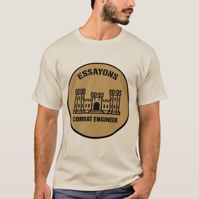 Camiseta Essayons Combat Engineer Badge Tee (Frente)