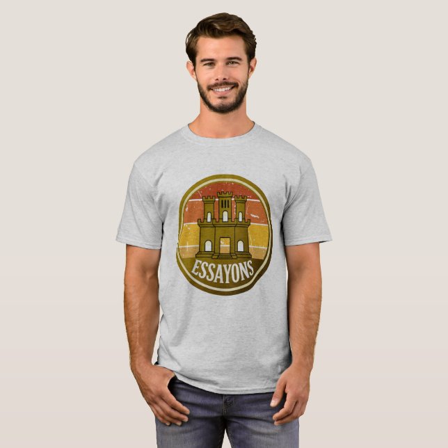 Camiseta Essayons Engineer Castle Retro T‑Shirt (Frente Completa)