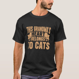 Camiseta Esse Coração Grandmau2019s pertence à vovó de gato