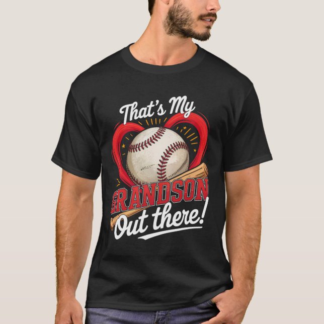 Camiseta Esse É Meu Avô Lá Fora Baseball Avó Baseb (Frente)