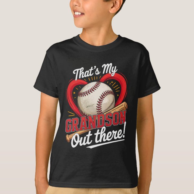 Camiseta Esse É Meu Avô Lá Fora Baseball Avó Baseb (Frente)