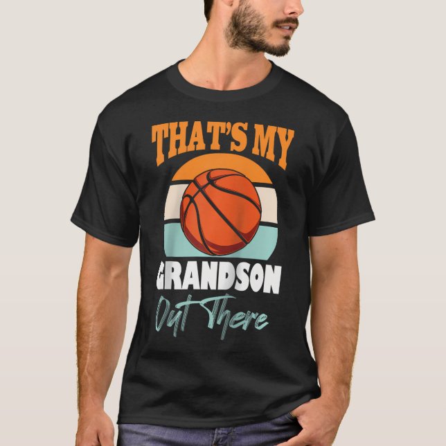 Camiseta Esse É Meu Avô Lá Fora, Vovó De Basquete Gr (Frente)