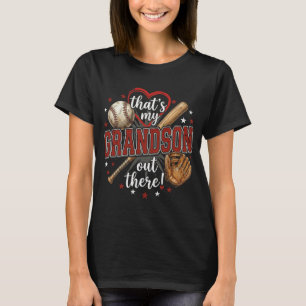 Camiseta Esse é Meu Neto Lá Fora Avó de Beisebol