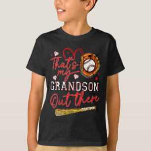Camiseta Esse é meu neto lá fora Avó de beisebol Mãe