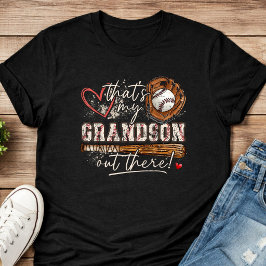 Camiseta Esse é Meu Neto Lá Fora Beisebol Avó Materna