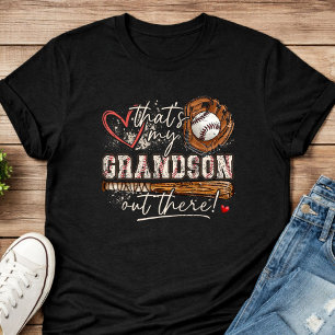 Camiseta Esse é Meu Neto Lá Fora Beisebol Avó Materna