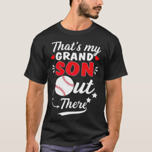Camiseta Esse é meu neto lá fora, beisebol para crianças