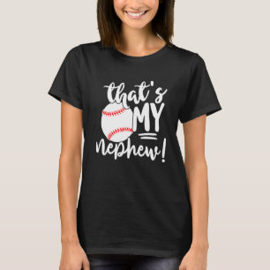 Camiseta Esse é Meu Sobrinho Beisebol Para Tia ou Tio