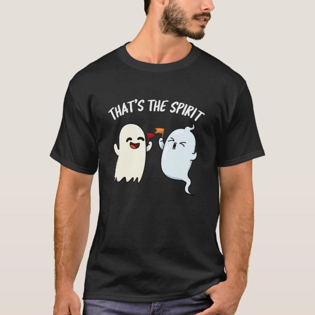 Camiseta Esse é o Espírito Engraçado Fantasma Escuro BG (Frente)