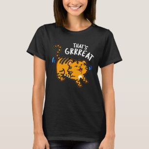Camiseta Esse é o Grreat Funny Tiger Grol Pun Dark BG