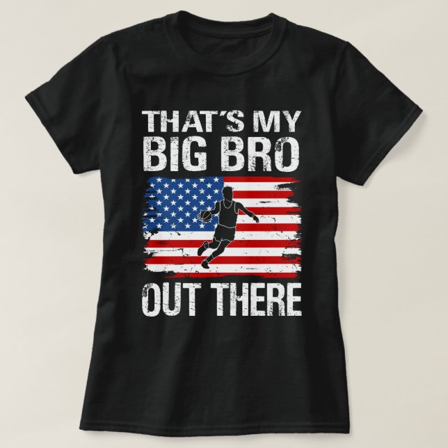 Camiseta Esse é o meu BIG BRO lá fora, basquete (Frente do Design)