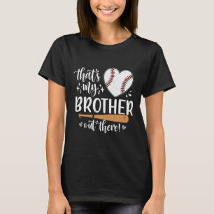 Camiseta Esse é o meu irmão lá fora Irmã 1 do Baseball