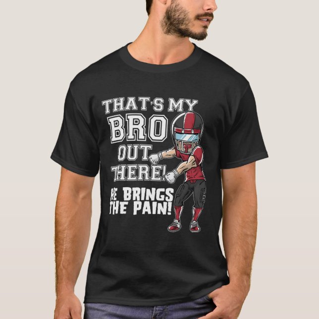 Camiseta Esse é o meu irmão lá fora, Irmã Vermelha de Futeb (Frente)