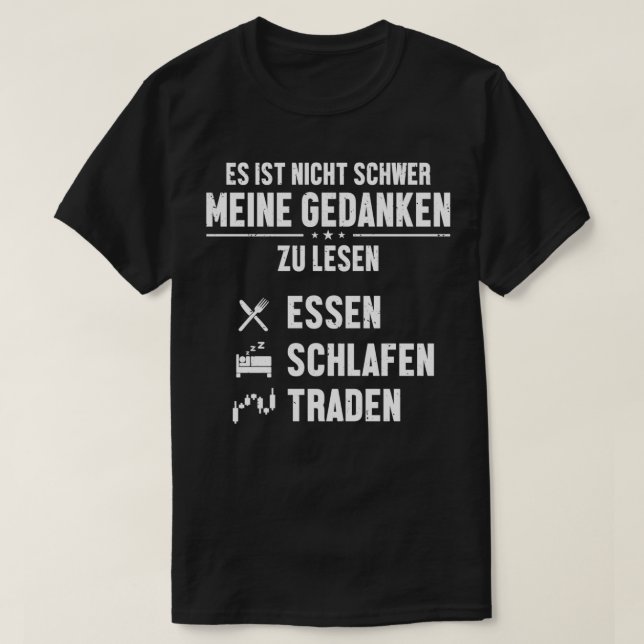 Camiseta Essen Schlafen Traden Bull Bear Day Trader Stock M (Frente do Design)