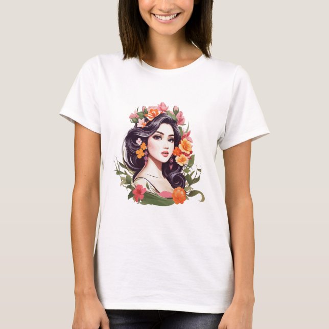 Camiseta Essência Feminina Floral (Frente)
