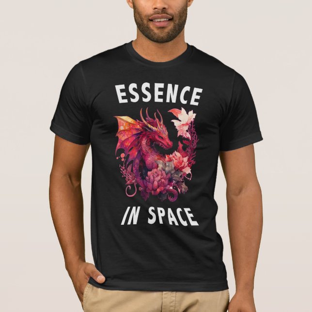 Camiseta Essência no Espaço - Texto Branco (Frente)