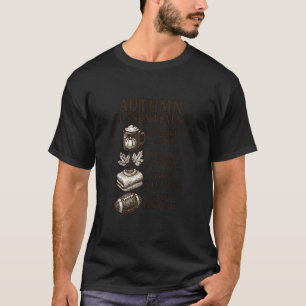 Camiseta Essenciais de Outono Cozy Fall Abóbora Tempero Fut