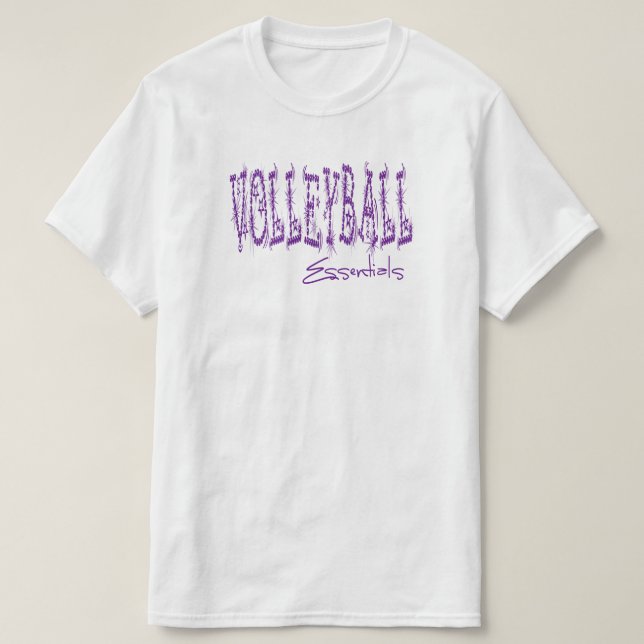 Camiseta Essenciais de Volei (roxo) (Frente do Design)