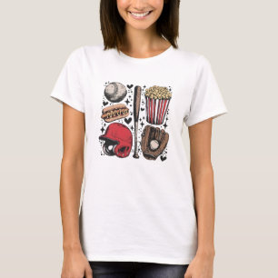 Camiseta Essenciais do Dia de Beisebol Clássico em Colagem