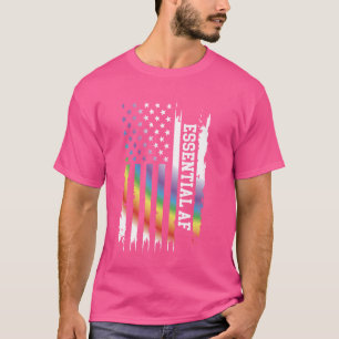 Camiseta Essencial Af Estados Unidos afligiu o arco-íris co
