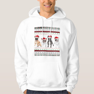 Camiseta essencial de Natal feia do Bulldog Francê