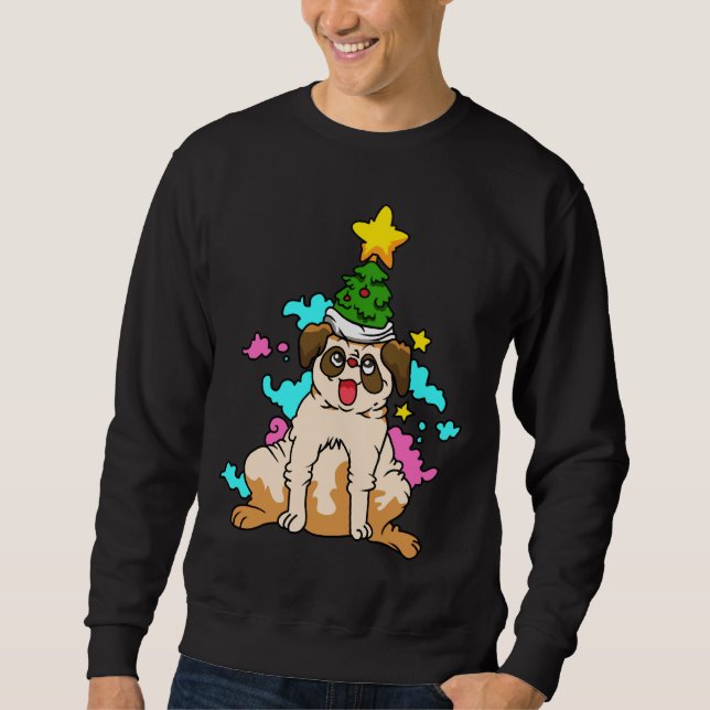Camiseta Essencial de Pug de Natal 117 (Frente)