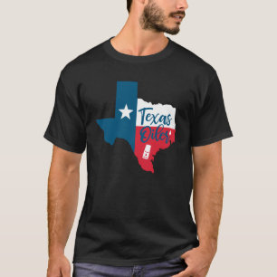 Camiseta Essencial Oils Texas Flag Oiler Quote Dizendo