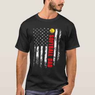 Camiseta Essencial para Pai de bola de bandeira americana