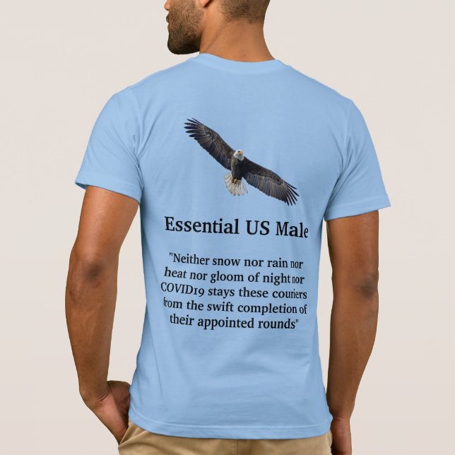 Camiseta Essencial T-Shirt masculino dos EUA (Verso)