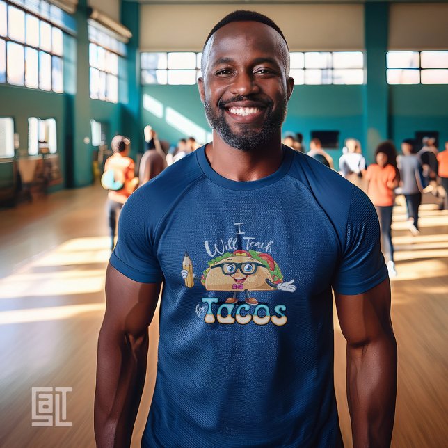 Camiseta Essential I will Teach for Tacos  Teacher Male (Criador carregado)