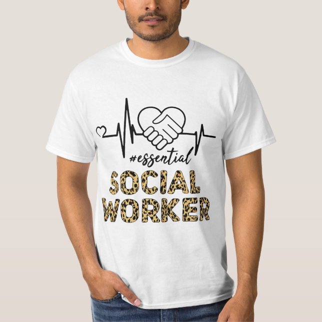 Camiseta Essential Social Worker Heartbeat Social Worker Le (Frente)
