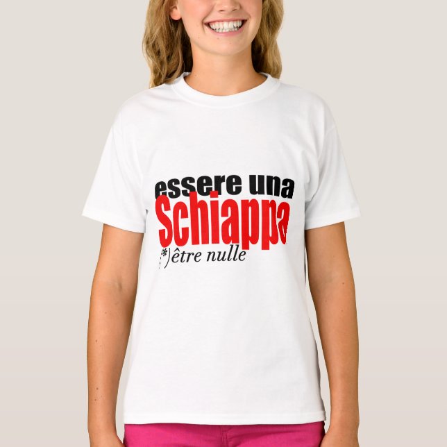 Camiseta Esseruna Schiappa être nulle en français Girls T (Frente)