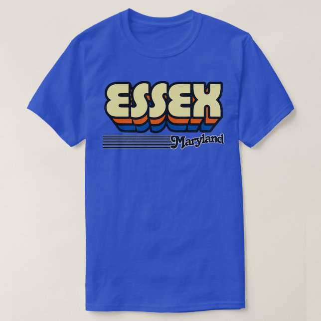 Camiseta Essex Maryland Retro Stripes (Frente do Design)