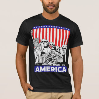 Camiseta Est 1776 Bandeira Patriótica Americana 4º De Julho