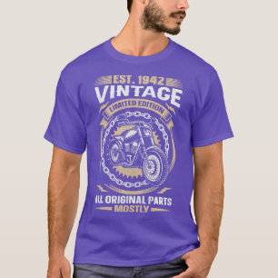 Camiseta Est 1942 Vintage Todas as peças originais motocicl