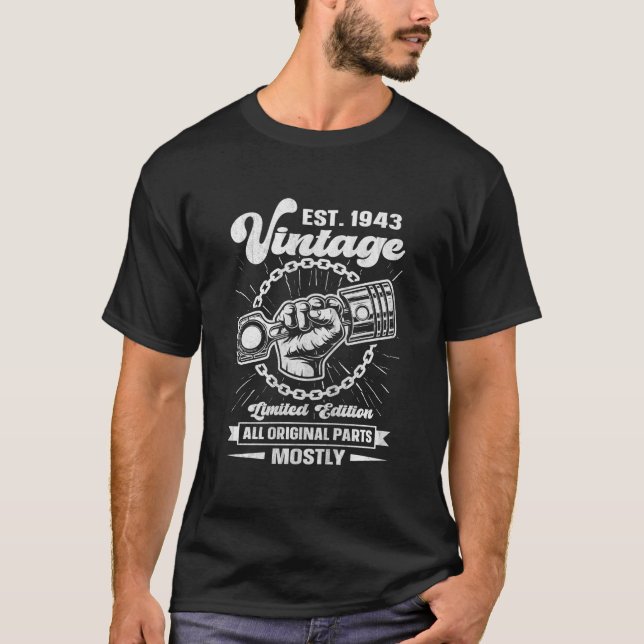 Camiseta Est 1943 All Original P Car 80Th (Frente)