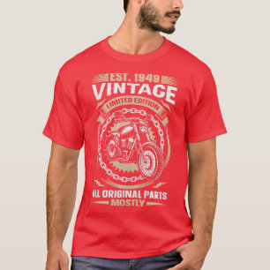 Camiseta Est 1949 Vintage Todas as peças originais motocicl